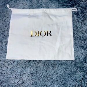 Authentic Dior Dust Bag 13x11 white and gold